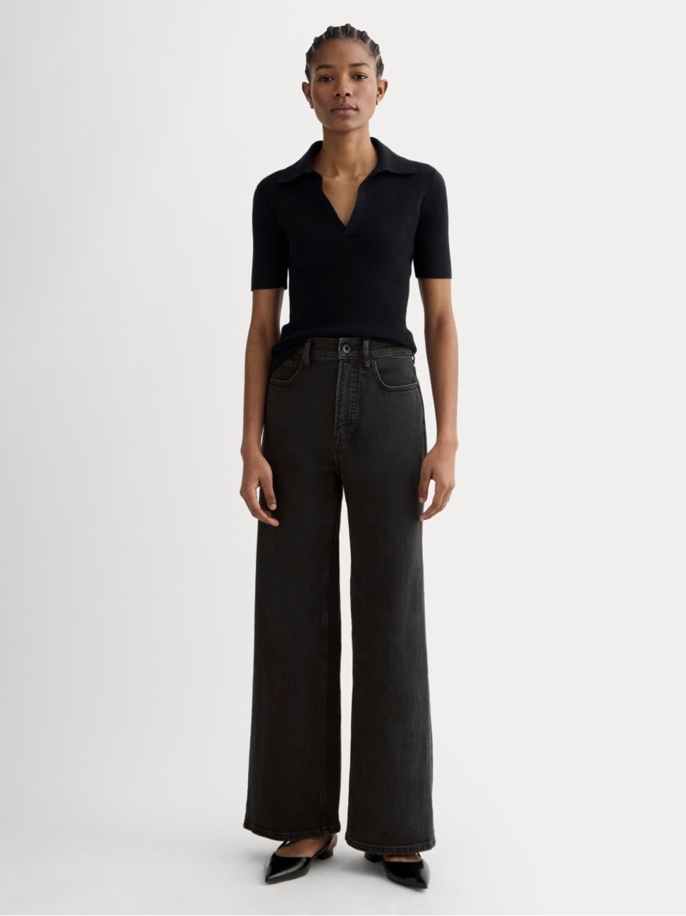 Everlane The Way-High Sailor Jean 2.0 Washed Black Size 33 Regular NWOT